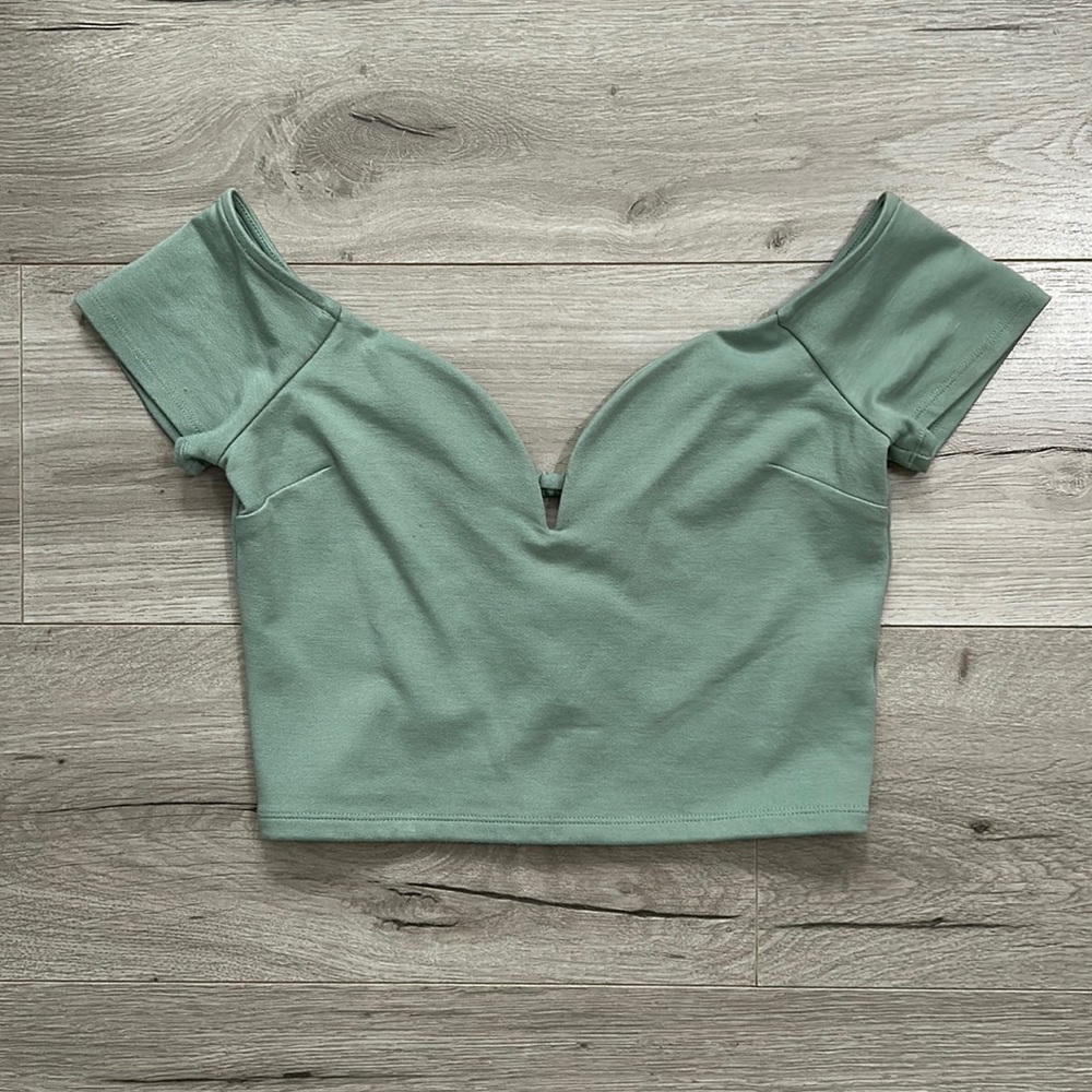 Green Crop Top